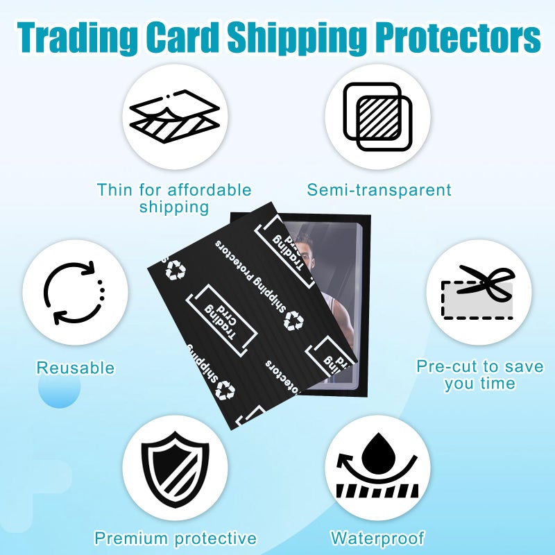 Coolrunner 200 Pack Trading Card Shipping Protector Coolrunner 3.5"" x 4.5"" Plastic Card Protectors Card Mailers durable Card Savers for Trading Cards Hard Plastic Flats for Card Breakers, Black - Image 5
